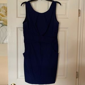 Navy Blue Short Dress with pockets